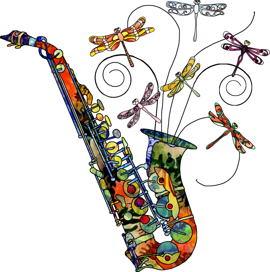 Art Painted Sax - Artistic Saxophone (900x905)