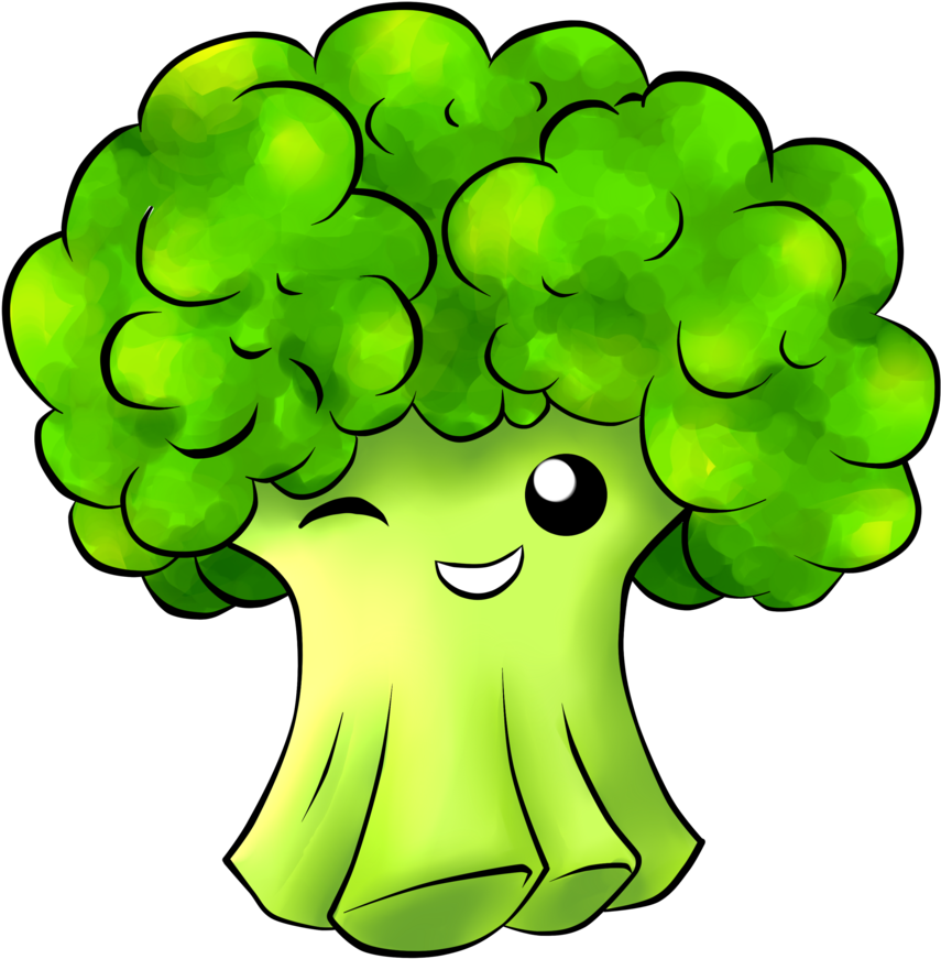 Kawaii Broccoli By Chloeisabunny Kawaii Broccoli By - Cute Broccoli Cartoon (900x900)