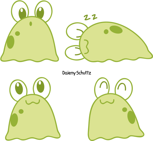 Kawaii Slug By Daieny - Drawing (600x600)