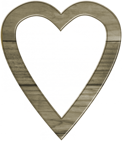 Coastal Heart Wooden Frame* - Heart (396x456)