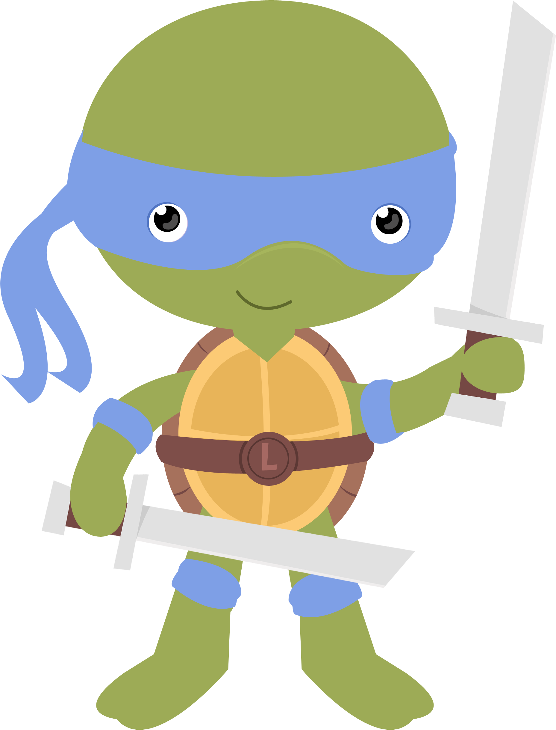 Ninja Turtles Clipart Ninga - Desenho De Tartaruga Ninja 2 (2128x2696)