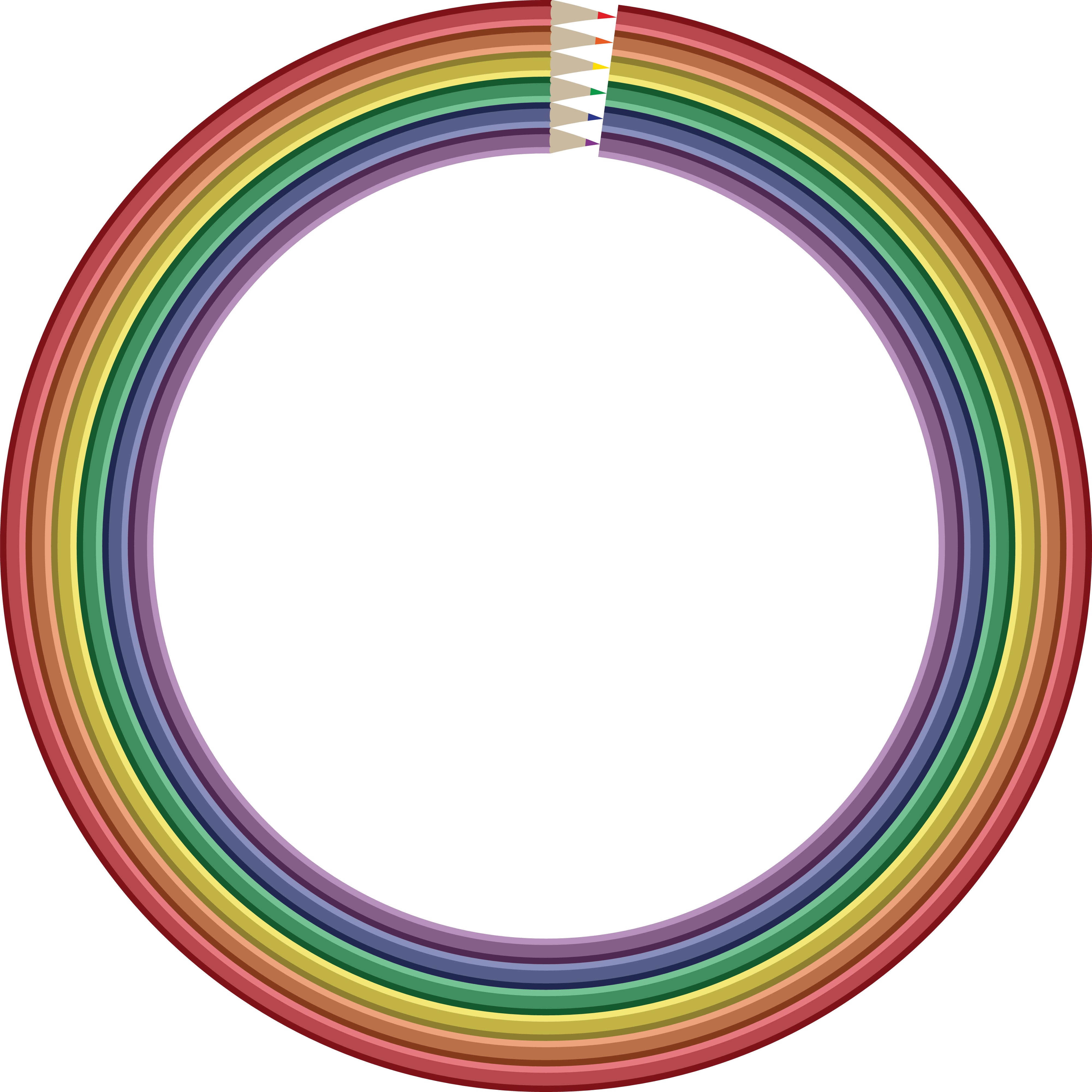 Free Clipart Of A Frame Of Colored Pencils - Zenoptics (4000x4000)