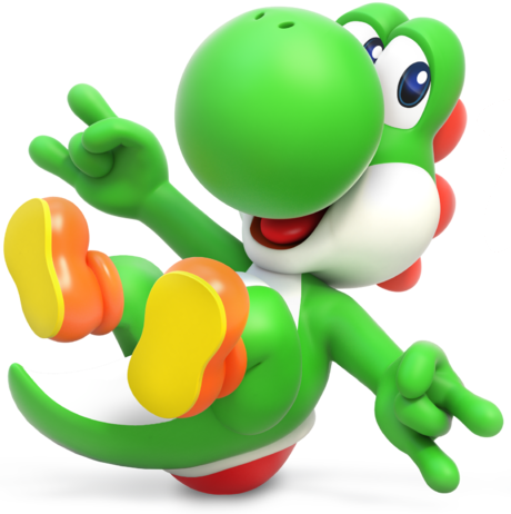 Yoshi Mario Rabbids Art - Maroon Yoshi (460x462)