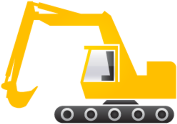 Truck Clipart Digger - Excavator Icon (600x600)