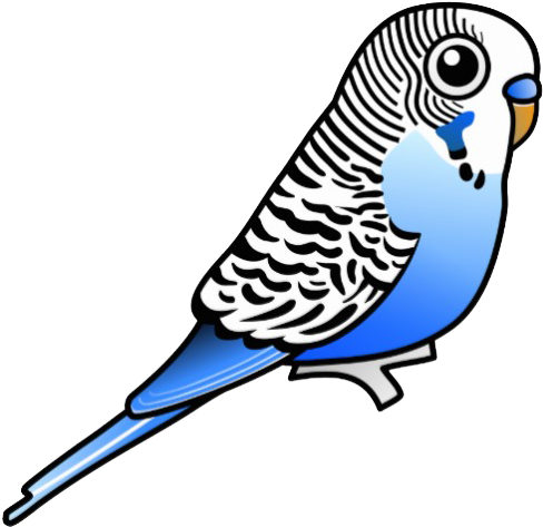 Hoşgeldiniz - Budgie Clipart Black And White (512x512)