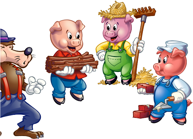Three Little Pigs Latin Case Indentification Activity - One Of The Three Little Pigs (643x482)