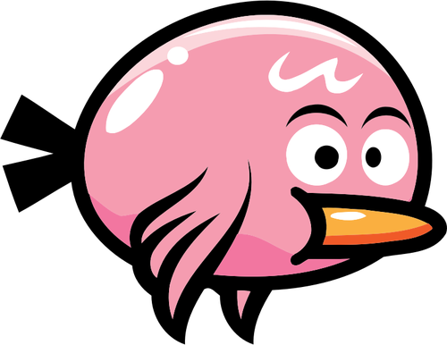 Karikatür Vektör Bir Kuş - Con Chim Hài Hước (500x386)