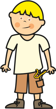 Clipart Kuş Lastikli Çocuk - Cartoon (407x447)