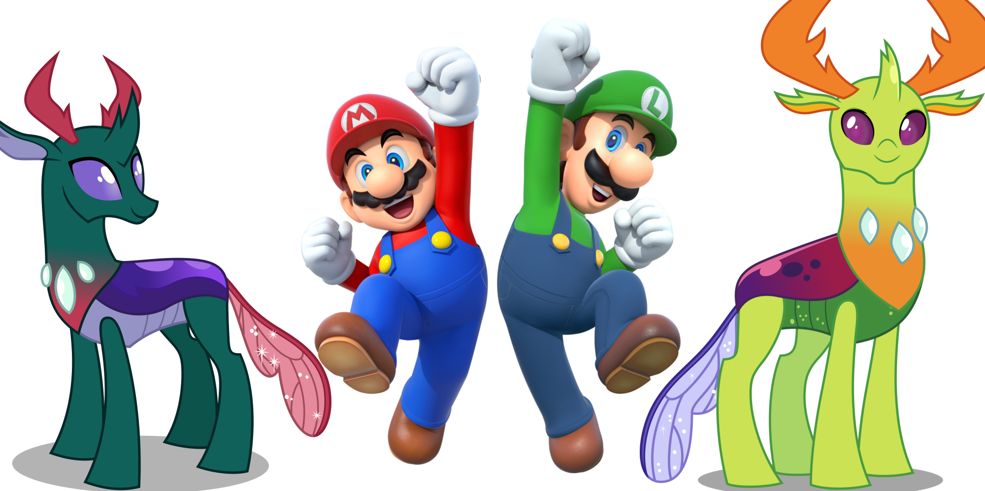 Absurd Res, Brotherhood, Brotherly Love, Brothers, - Super Mario E Luigi Png (2000x997)