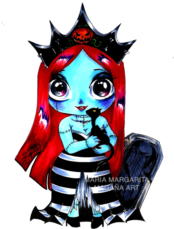 Chibi Sally The Pumpkin Queen By Selene-nightmare69 - Pumpkin Queen (600x791)