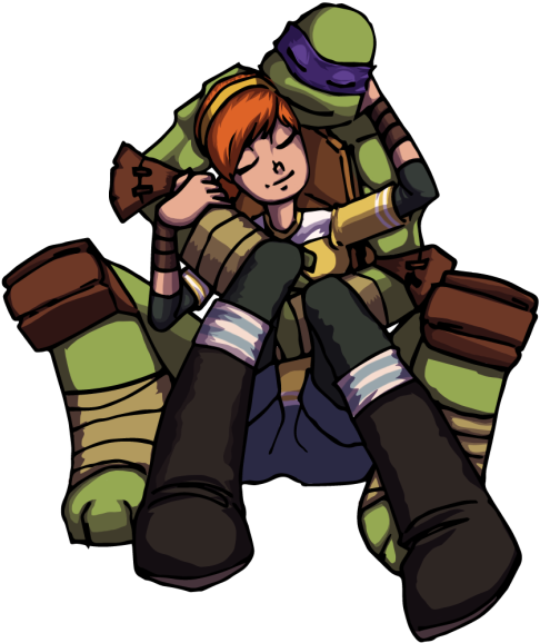 Hey Look, It's What Would Have Happened If April's - Tmnt Donnie X April (500x580)