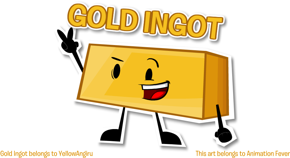 Minecraft Clipart Gold Ingot - Bfdi Gold Ingot (960x540)
