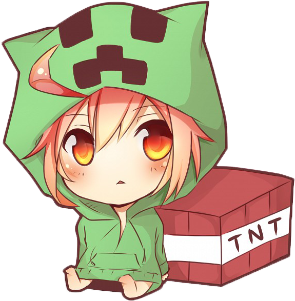 Drawn Minecraft Anime - Chibi Minecraft (600x600)