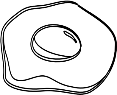 Coloring Trend Thumbnail Size Cracked Egg Clip Art - Line Art (400x322)