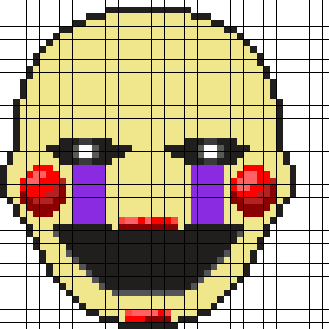 Drawn Pixel Art Fnaf Puppet - Lollipop Gif (1050x1050)