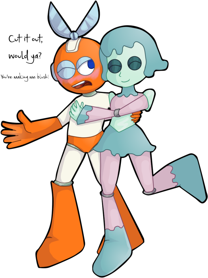 Cut Man And Slime Woman By Stickydot - Cartoon (791x1010)