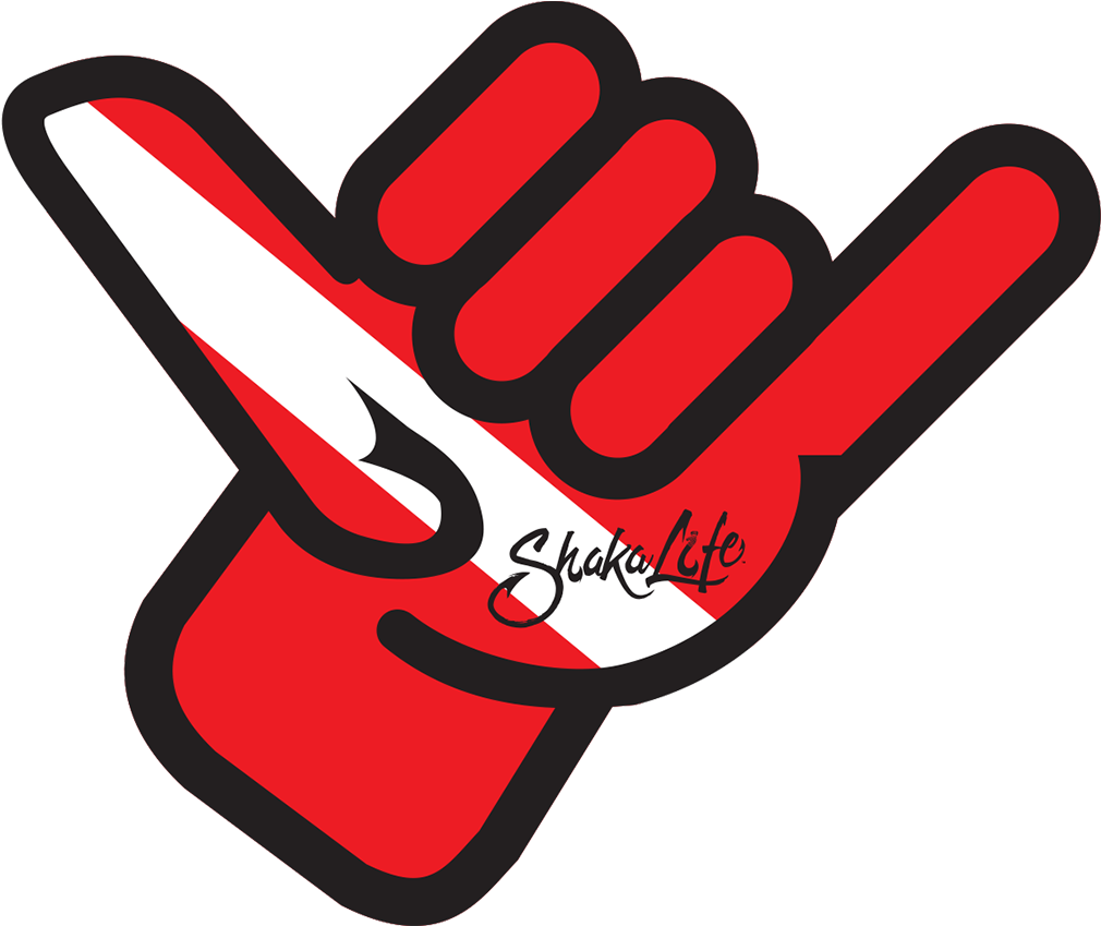 Shaka Hand Die-cut Vinyl Decal - Die Cutting (1024x1024)