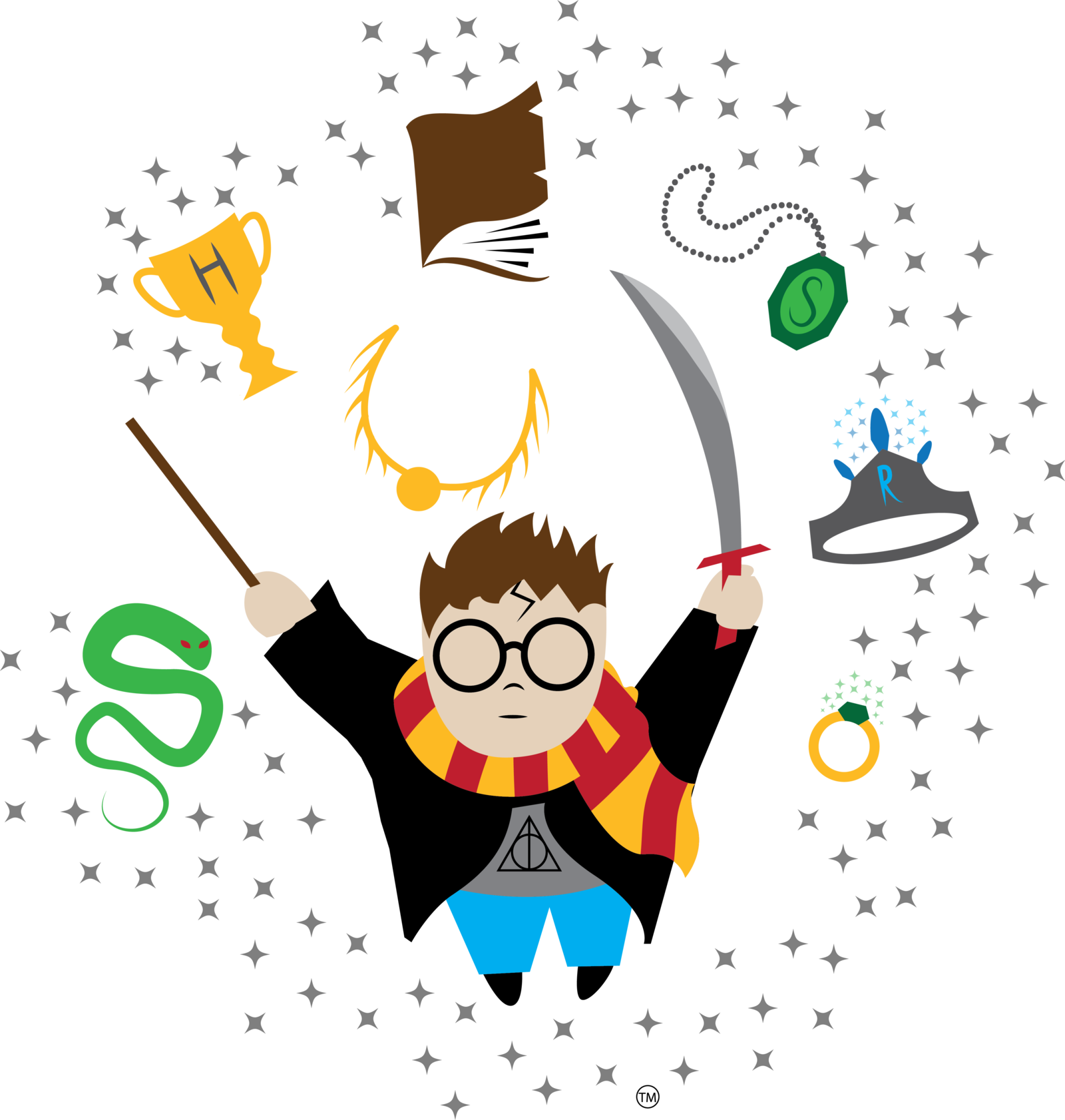 Unofficial Harry Potter Digital Illustration Including - Sword Of Gryffindor (1600x1682)