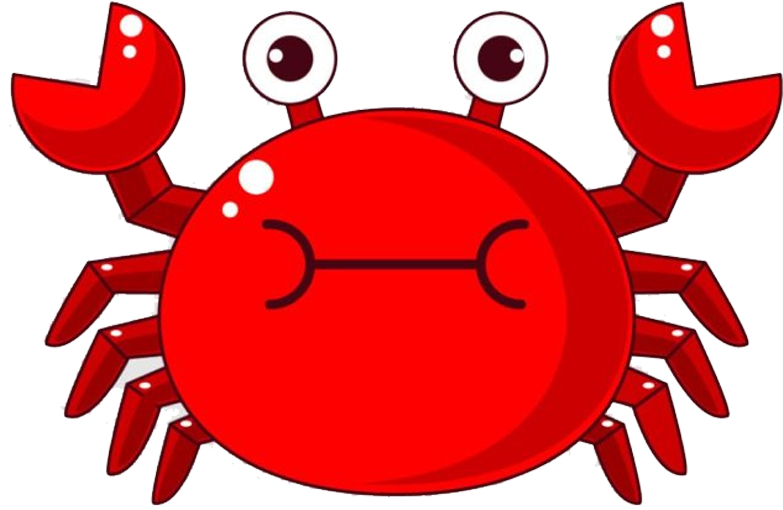 Chilli Crab Cartoon Illustration - 9 Cartoon Fishes (800x800)