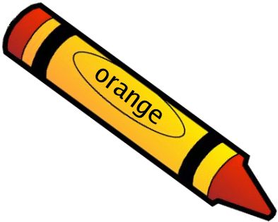 Crayon Clipart Orang - Crayon Orange Clip Art (400x322)