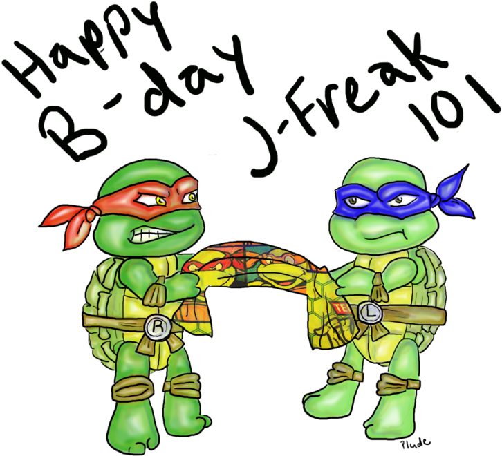 Tmnt Happy Birthday J Freak101 By Violet Plude - Cartoon (800x718)