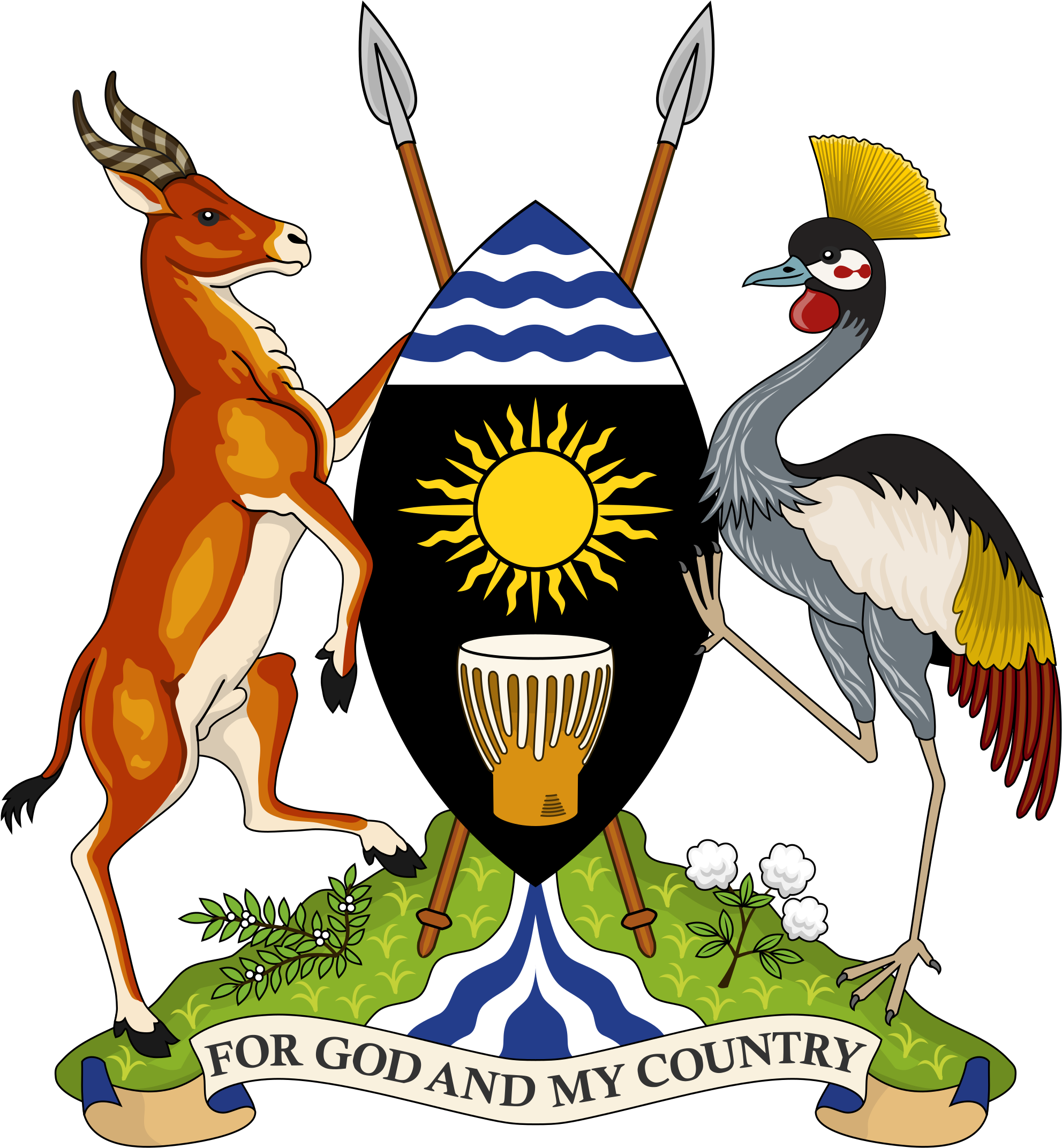 Coat Of Arms Of Uganda - Coat Of Arms Of Uganda (2000x2143)