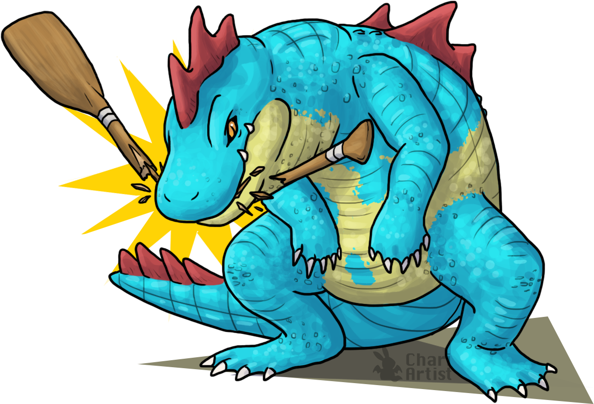 #159 Croconaw Used Crunch And Surf In The Game Art - Game-art-hq (1225x853)