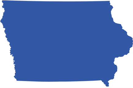 Iowa - Kansas - Louisiana - Iowa Map (433x433)