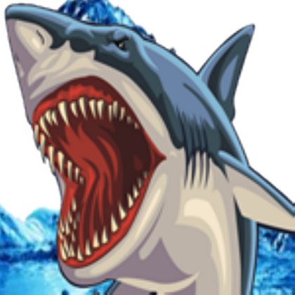 Monster Truckin' Pals Cartoon Megalodon - Great White Shark (420x420)