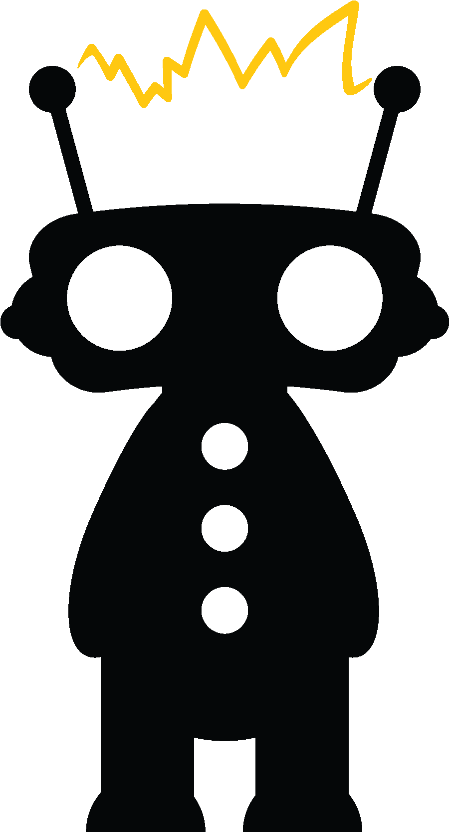 Robot With Electricity Connecting Antennas - Robot Electricity (1875x1875)