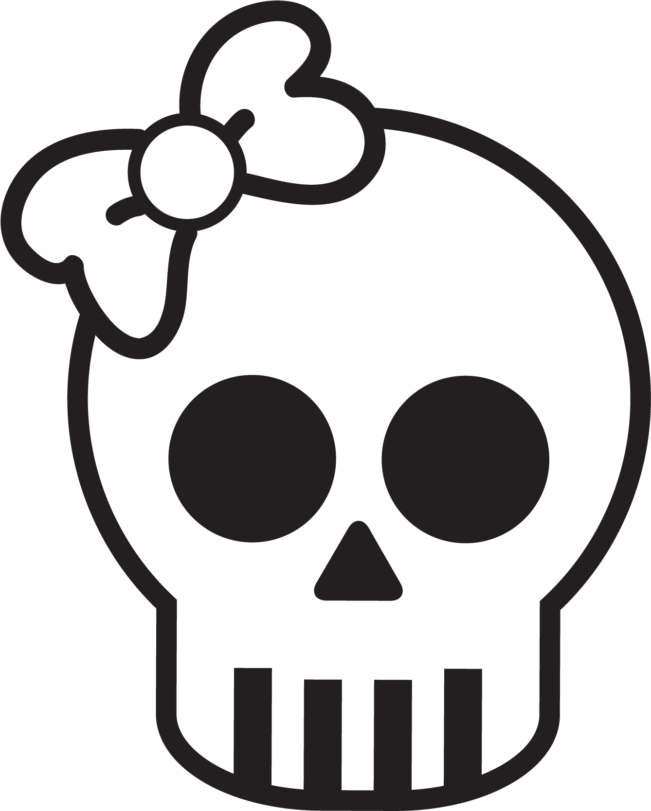 Skull Decal With Bow - Human Skull Symbolism (1875x1875)