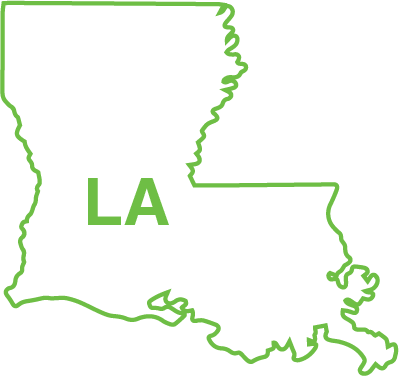Louisiana State Map Outline - Louisiana Im Weiß Und Im Schwarzen Postkarte (399x376)