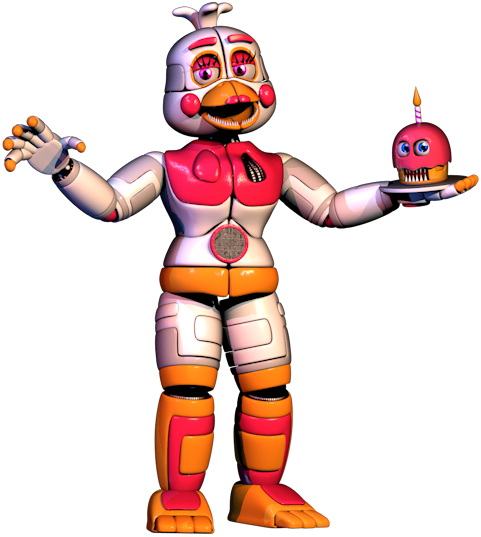 Funtime Chica V2 - Fnaf World Funtime Chica (481x537)