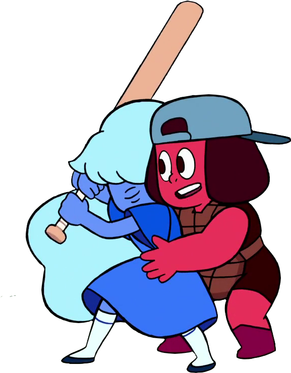 Im Molly And I Like Dreary Things And Cheery Things - Steven Universe Ruby And Sapphire Gif (686x871)