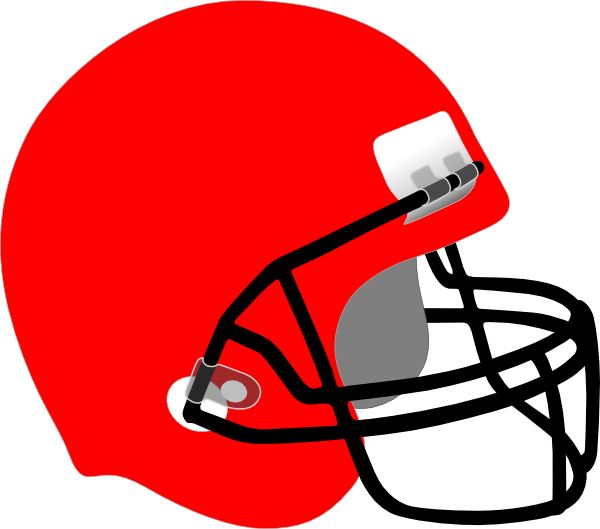 Nfl American Football Helmets Cleveland Browns Clip - Red Football Helmet Clipart (600x529)