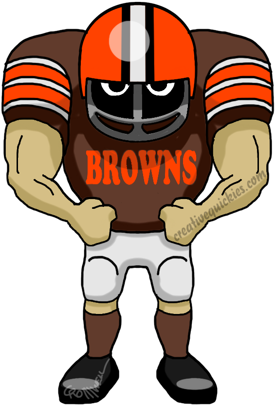 Cleveland Ohio Browns - Dallas Cowboy Football Player Clipart (752x940)