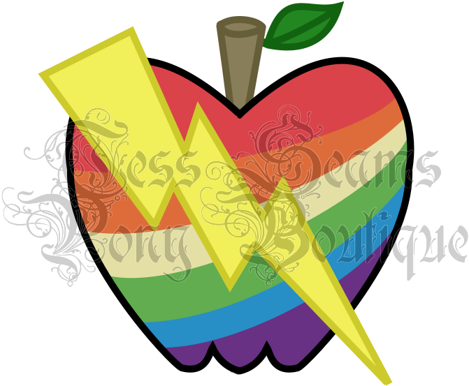 Zap Apple Bolt [closed] By Pony-boutique - Emblem (704x724)