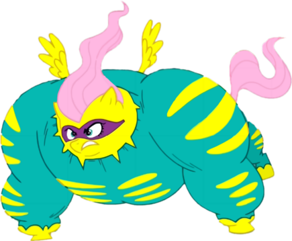 Flutter Smash - Mlp Bulk Biceps X Flutterhulk (600x495)