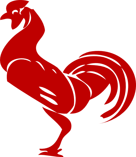 Red Rooster Clip Art At Clker Com Vector Clip Art Online - Rooster Clip Art (516x595)