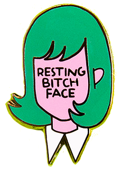 Resting Bitch Face Enamel Pin / Darling Distraction - Resting Bitch Face (448x484)
