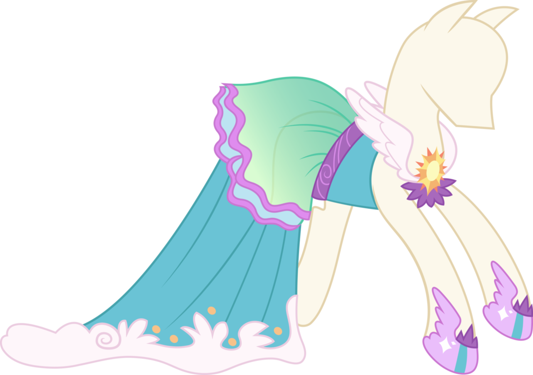 Celestia Dress Vector By Icantunloveyou - My Little Pony Princess Celestia Dress (1280x901)