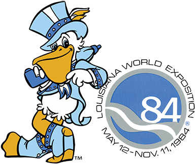 Seymore D' Fair Is A Funny Cartoon & Costume Character - 1984 Worlds Fair Tile Coaster (420x352)