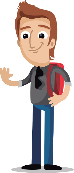 Too Many Distractions - Animated Student Png (250x584)