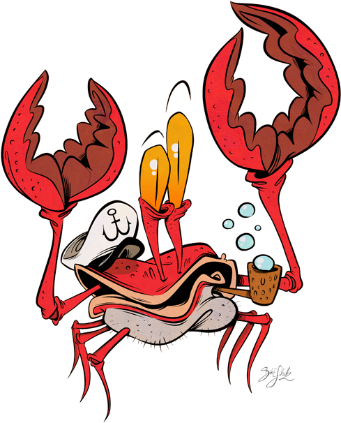 Captain Crabby By Themrock - Crabby Crab Cartoon Png (505x624)