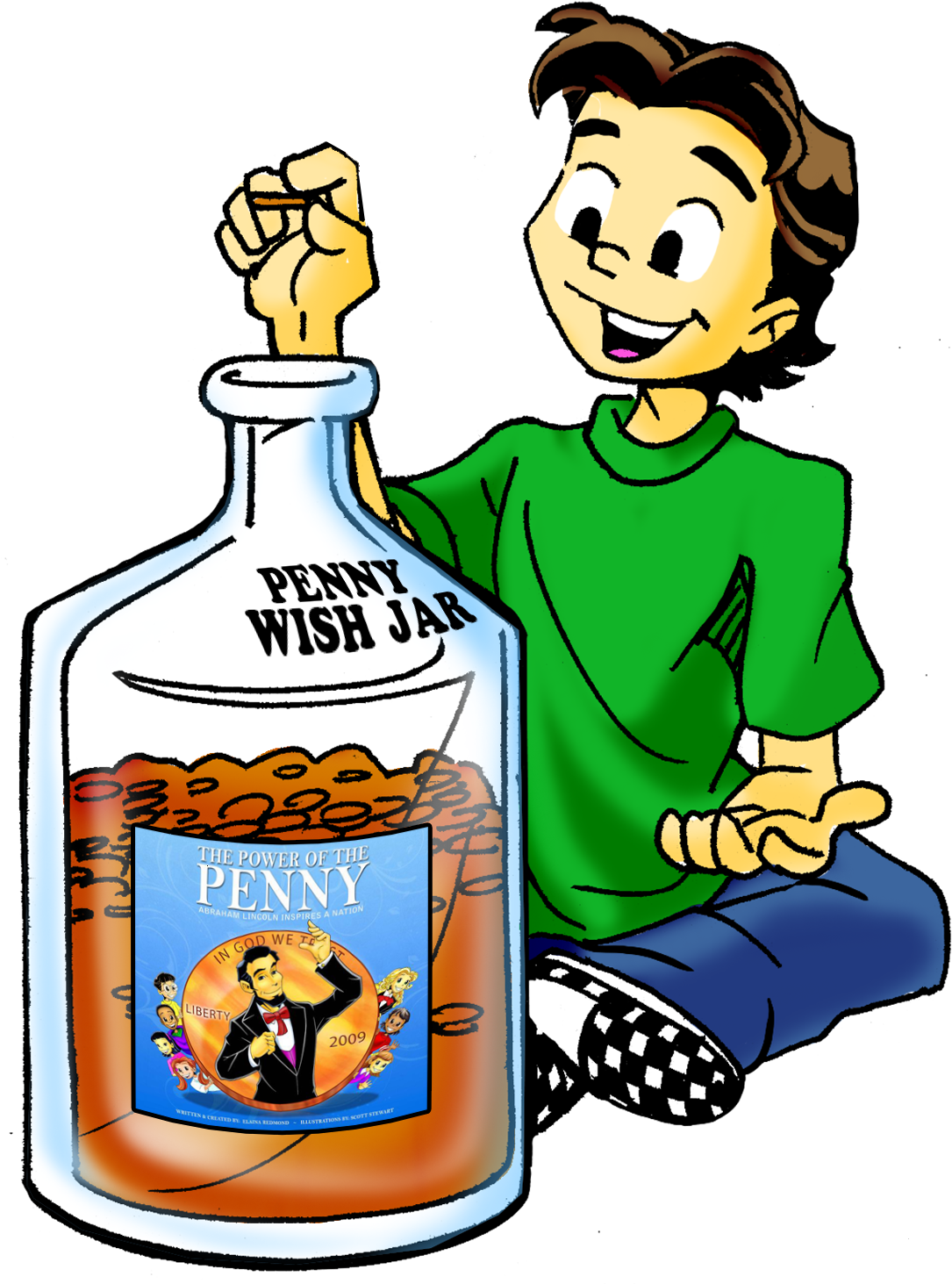 Penny Wish Jar - Power Of The Penny: Abraham Lincoln Inspires A Nation! (1093x1480)