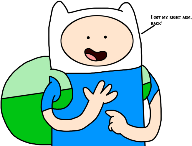 Finn Got His Right Arm Back By Marcospower1996 - Cartoon (894x894)