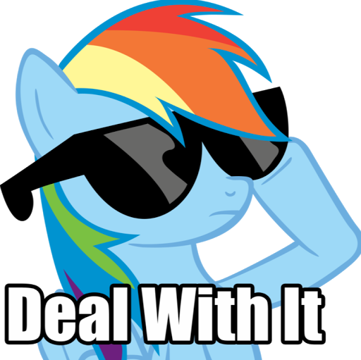 Photo - Deal With It Gif Pony (512x511)