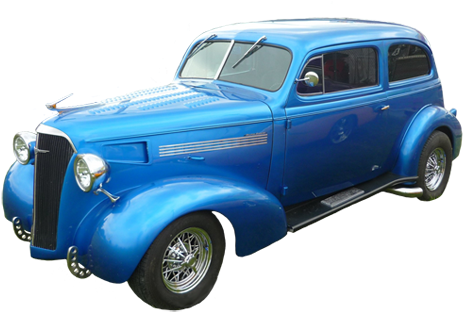 Classic Car Png Transparent Image - Blue Vintage Car Png (502x345)