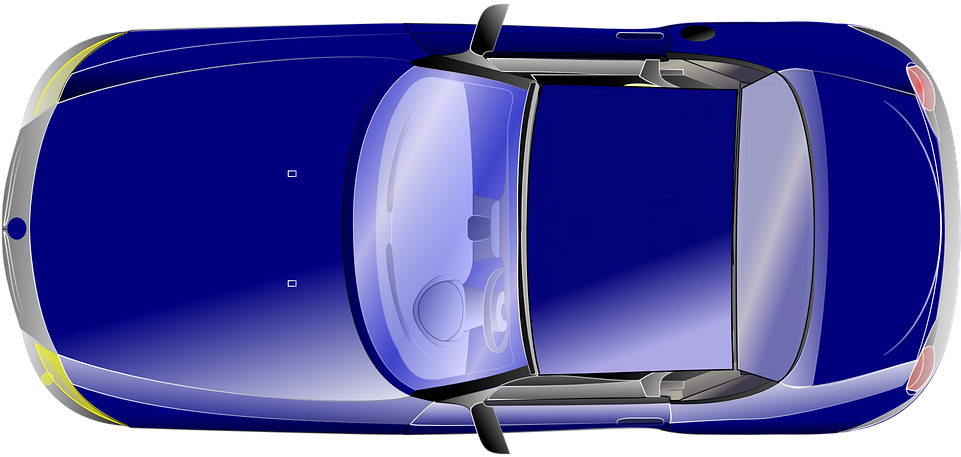 Car Clipart Top View Png - Top View Car Vector (960x480)