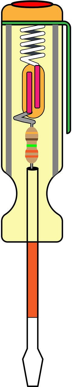Electric Test Screwdriver Transparent Image - Electric Tester Clipart (640x1280)